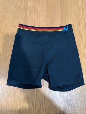 Aviator Nation Black Bike Shorts with Stripe Waistband